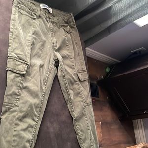 Green cargo supper skinny high rise